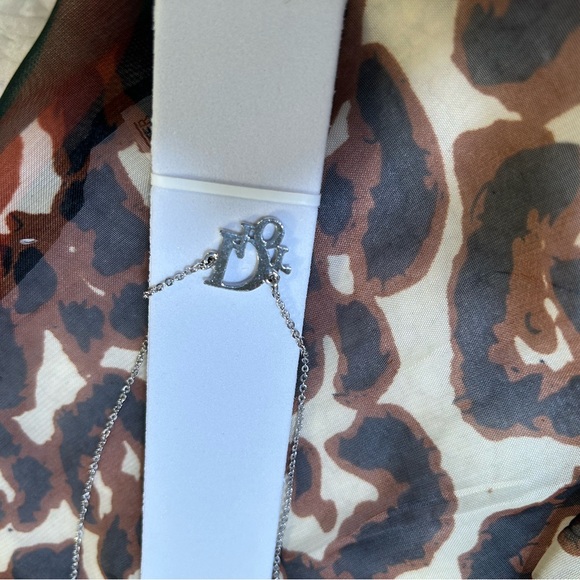 Dior Crystal Logo Necklace - Picture 2 of 8